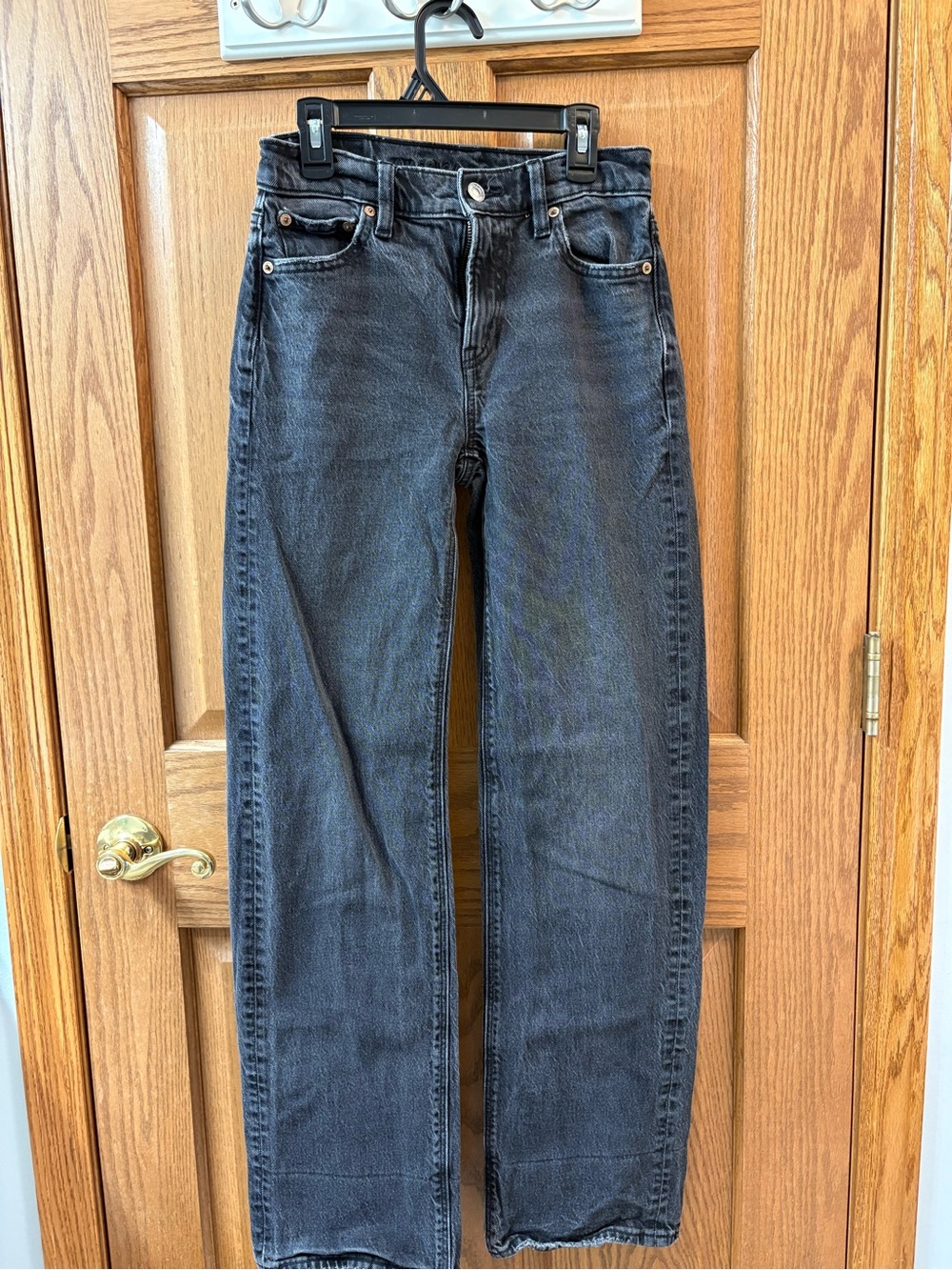 American Eagle Outfitters Black Straight-Leg Jeans